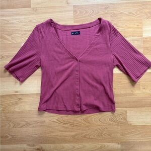 GAP Women's Plum Button-Down Shirt